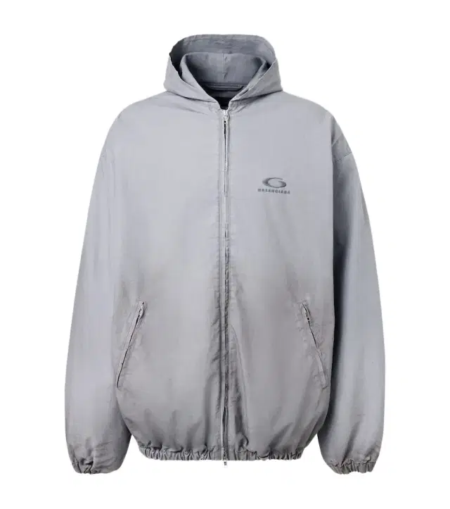 Cotton ripstop zip-up hoodie