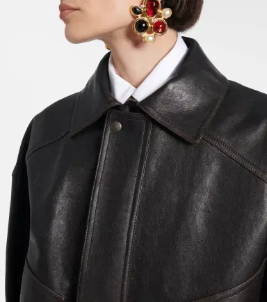 Saint Laurent Leather bomber jacket | Thumbnail 3 Saint Laurent Leather bomber jacket | Thumbnail 3