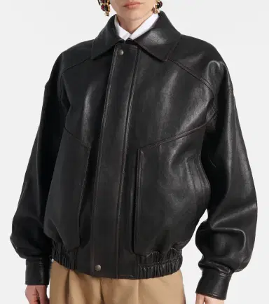Saint Laurent Leather bomber jacket | Thumbnail 4 Saint Laurent Leather bomber jacket | Thumbnail 4