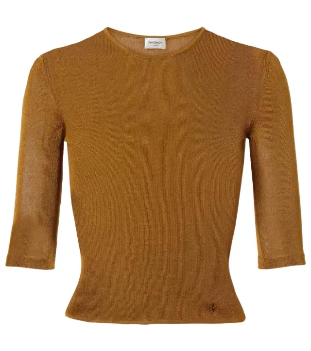 Saint Laurent Cassandre knitted top
