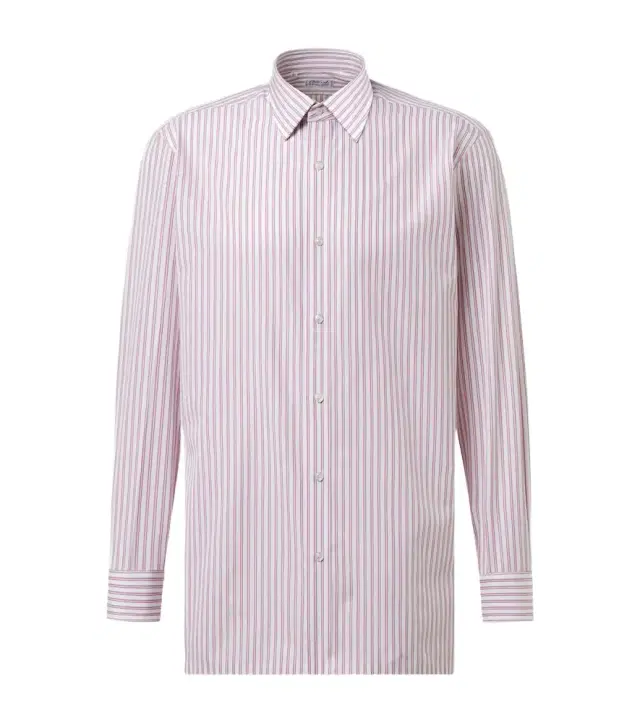 Charvet Striped cotton poplin shirt