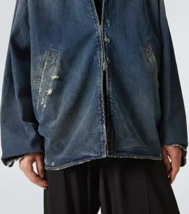 Balenciaga Distressed denim jacket | Thumbnail 4 Balenciaga Distressed denim jacket | Thumbnail 4