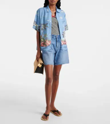 AG Jeans Ex-Boyfriend denim Bermuda shorts | Thumbnail 2