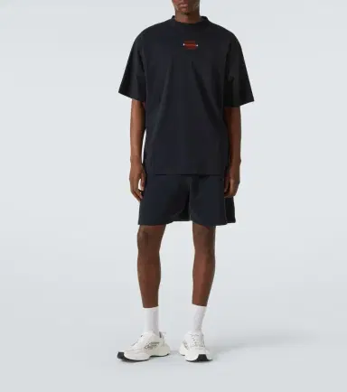 Balenciaga Logo cotton fleece shorts | Thumbnail 3