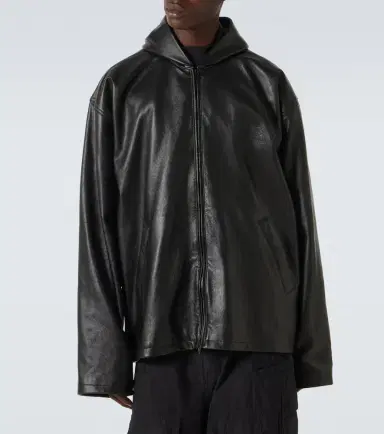 Balenciaga Hooded leather blouson | Thumbnail 3 Balenciaga Hooded leather blouson | Thumbnail 3