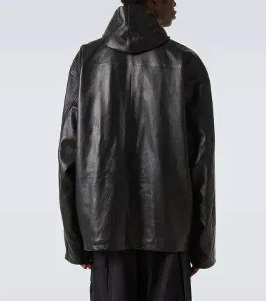 Balenciaga Hooded leather blouson | Thumbnail 4 Balenciaga Hooded leather blouson | Thumbnail 4