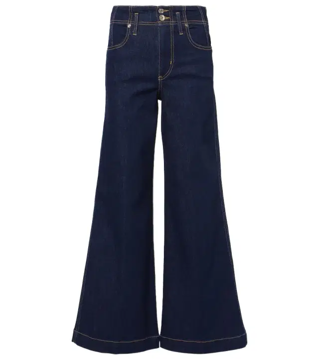 Frame The Seamed Wide high-rise jeans