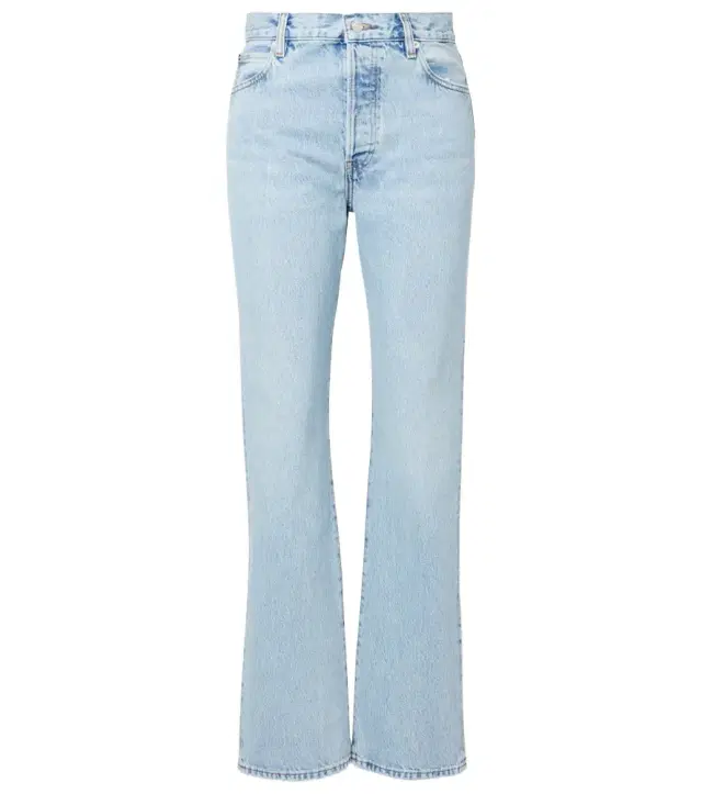 Frame Staple high-rise straight jeans