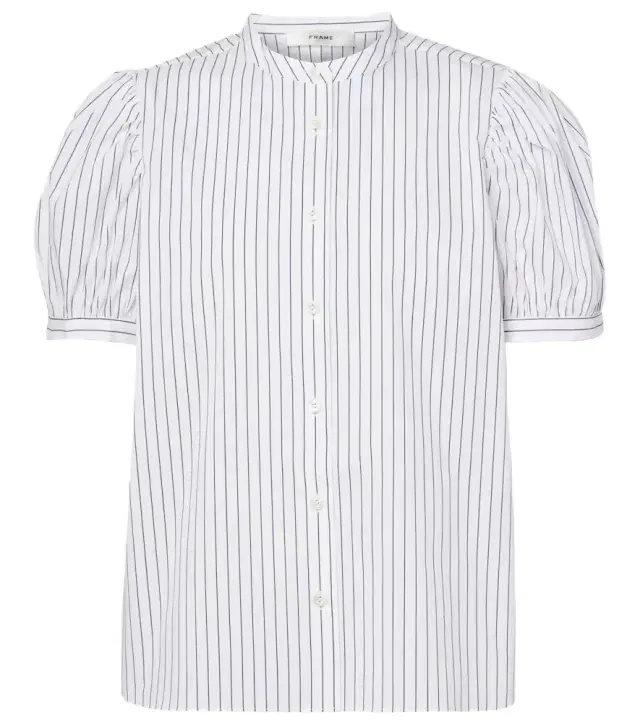 Frame The Gathered cotton-blend top