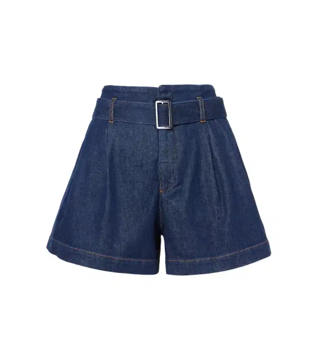 Frame The Paper Bag belted denim shorts