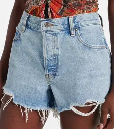 Frame The Hang mid-rise denim shorts | Thumbnail 4