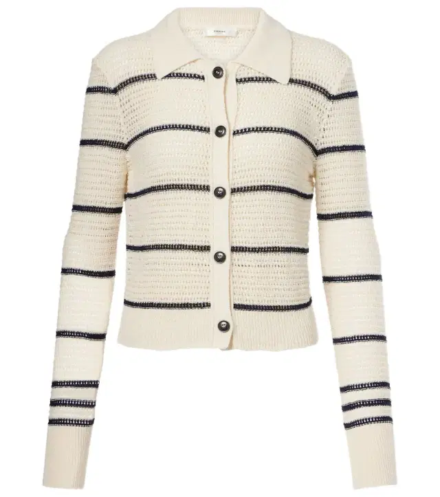 Frame The Shrunken cotton-blend cardigan