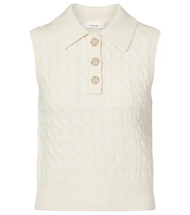 Frame The Cable Polo wool sweater vest