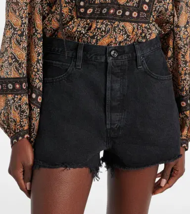 Frame Frayed denim shorts | Thumbnail 4
