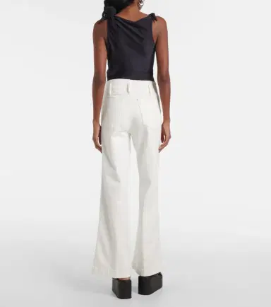 Frame The Seamed Wide high-rise pants | Thumbnail 4 Frame The Seamed Wide high-rise pants | Thumbnail 4