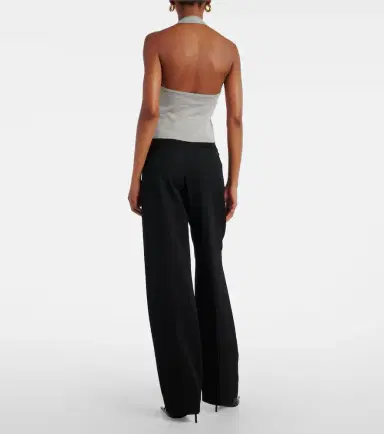 Nili Lotan Britt halterneck cotton jersey top | Thumbnail 3