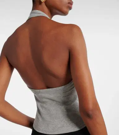 Nili Lotan Britt halterneck cotton jersey top | Thumbnail 5