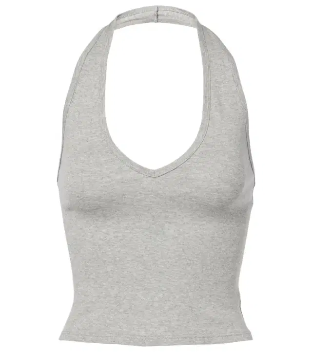 Britt halterneck cotton jersey top