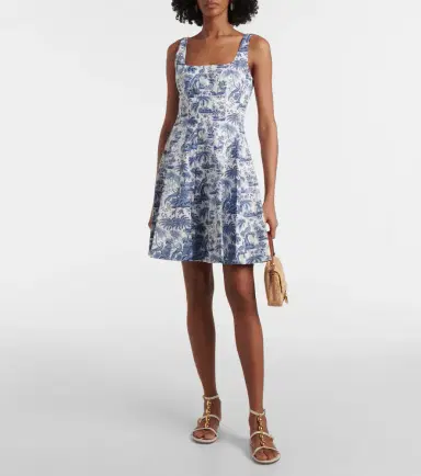 Staud Wells floral cotton minidress | Thumbnail 3