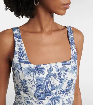 Staud Wells floral cotton minidress | Thumbnail 6