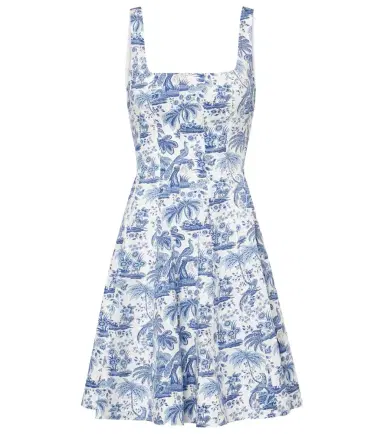 Staud Wells floral cotton minidress | Thumbnail 1