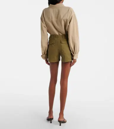 Nili Lotan Cotton twill shorts | Thumbnail 3