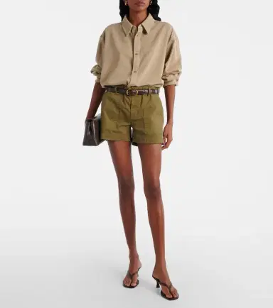Nili Lotan Cotton twill shorts | Thumbnail 5