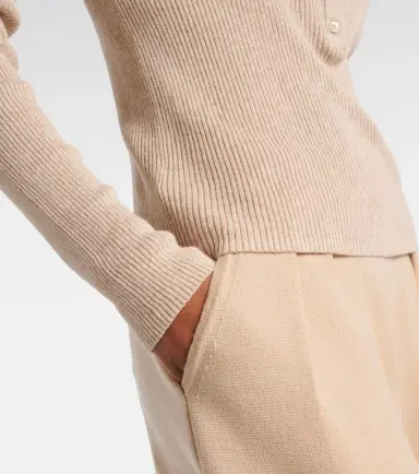 Staud Macaw cotton and cashmere Henley shirt | Thumbnail 3