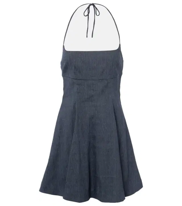 Staud Leone linen-blend denim minidress