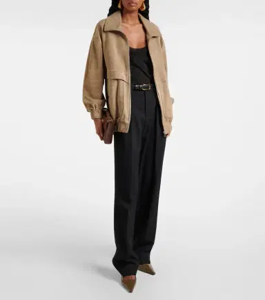 Nour Hammour Beck suede bomber jacket | Thumbnail 2 Nour Hammour Beck suede bomber jacket | Thumbnail 2