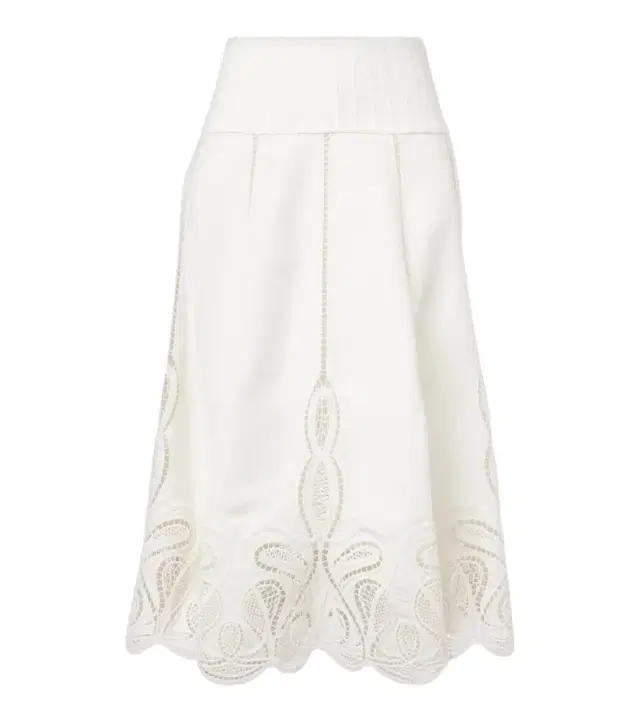 Simkhai Kaius lace-trimmed line-blend midi skirt