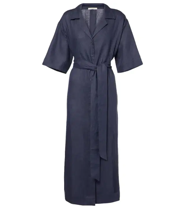 Asceno Larnaca linen midi dress