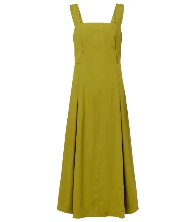 Vince Linen-blend midi dress