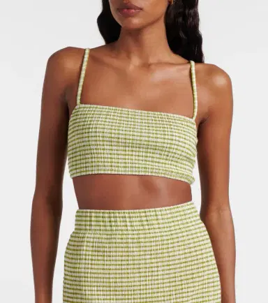 Vince Gingham bra top | Thumbnail 4