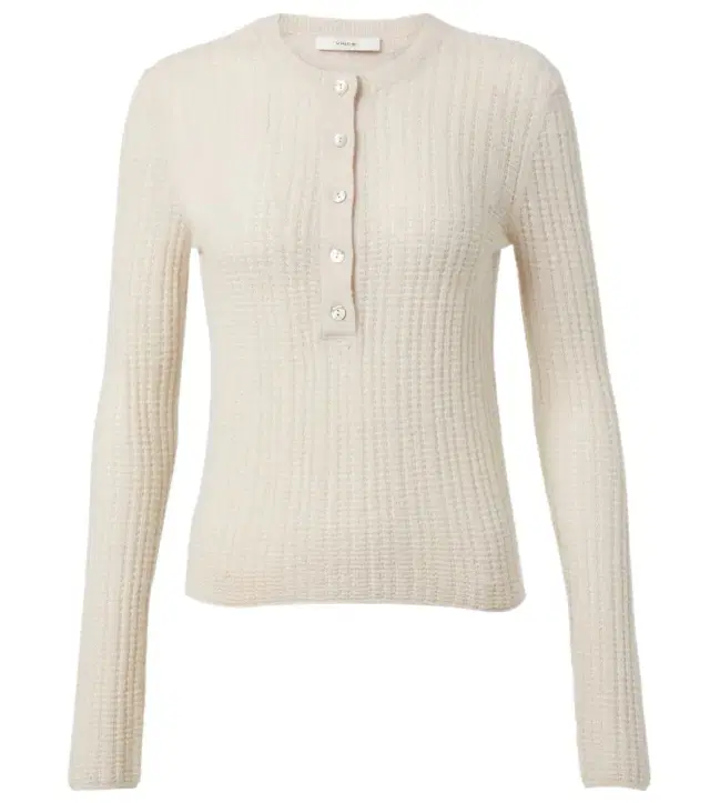 Vince Ribbed-knit cashmere and silk Henley shirt