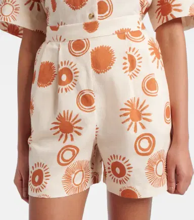 ASCENO Dallas printed linen and cotton shorts | Thumbnail 4