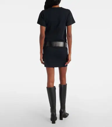Balenciaga Belted cotton-blend jersey minidress | Thumbnail 4 Balenciaga Belted cotton-blend jersey minidress | Thumbnail 4