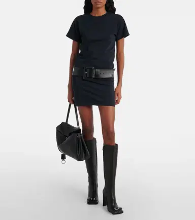 Balenciaga Belted cotton-blend jersey minidress | Thumbnail 5 Balenciaga Belted cotton-blend jersey minidress | Thumbnail 5