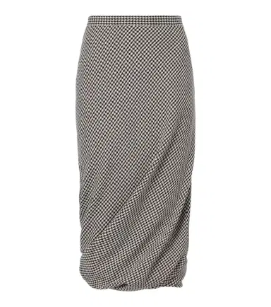 Balenciaga Twisted houndstooth wool pencil skirt | Thumbnail 1