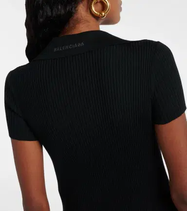 Balenciaga Wool-blend polo dress | Thumbnail 3