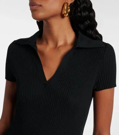 Balenciaga Wool-blend polo dress | Thumbnail 6