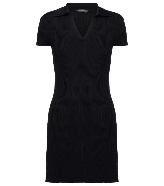 Balenciaga Wool-blend polo dress