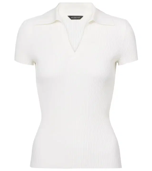 Balenciaga Ribbed-knit wool-blend polo sweater