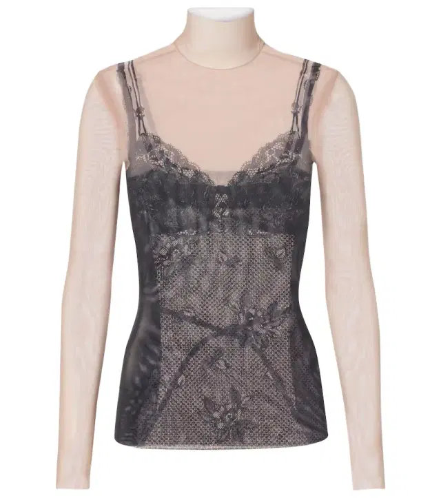 Trompe L'ail lace top