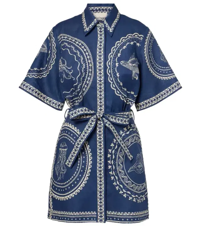 Alemais Alémais Oceane linen minidress