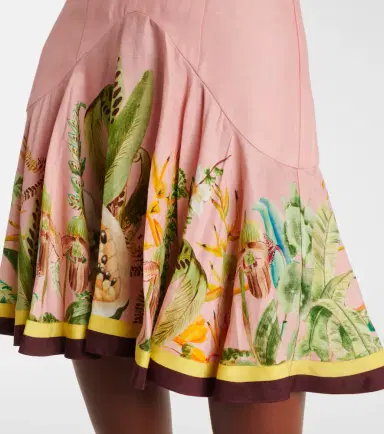 ALÉMAIS Alémais Papaya linen-blend minidress | Thumbnail 5
