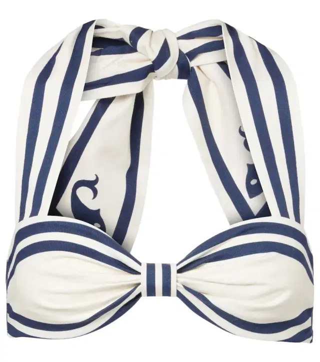 Alemais Alémais Marine striped cotton bra top