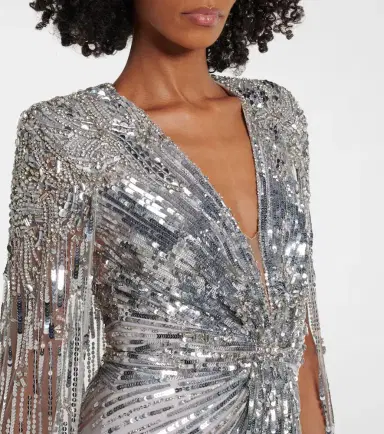Jenny Packham Gold Rush sequined cocktail dress | Thumbnail 3