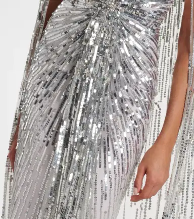 Jenny Packham Gold Rush sequined cocktail dress | Thumbnail 4