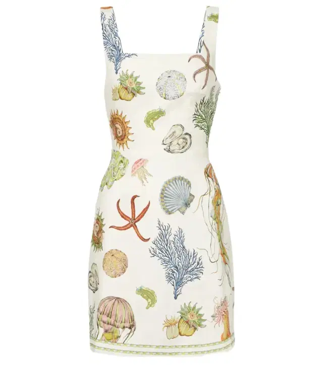 Alemais Alémais Sea linen minidress